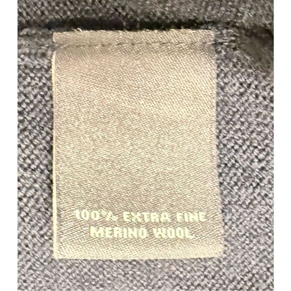 Hart Schaffner Marx Extra Fine Merino Wool Sweater Sz. M Black Pullover - Picture 6 of 7